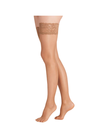 Media de 15DEN con liga de blonda YSABEL MORA