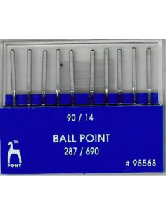 Agujas PONY puntabola para máquina