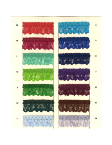 Encaje liso rizado (metro)