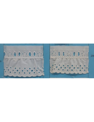 Tira bordada fruncida Pasacinta (en metros)