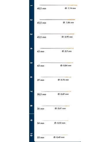 AGUJA ACERO EXTRA COSER A MANO